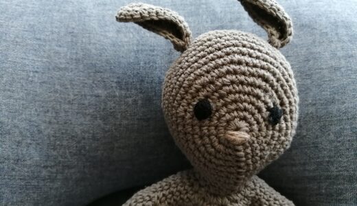 ウサギの編みぐるみをかぎ針編みしました・つなぎ目をできるだけなくしたお人形の作り方！